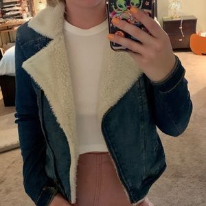 Denim Sherpa jacket